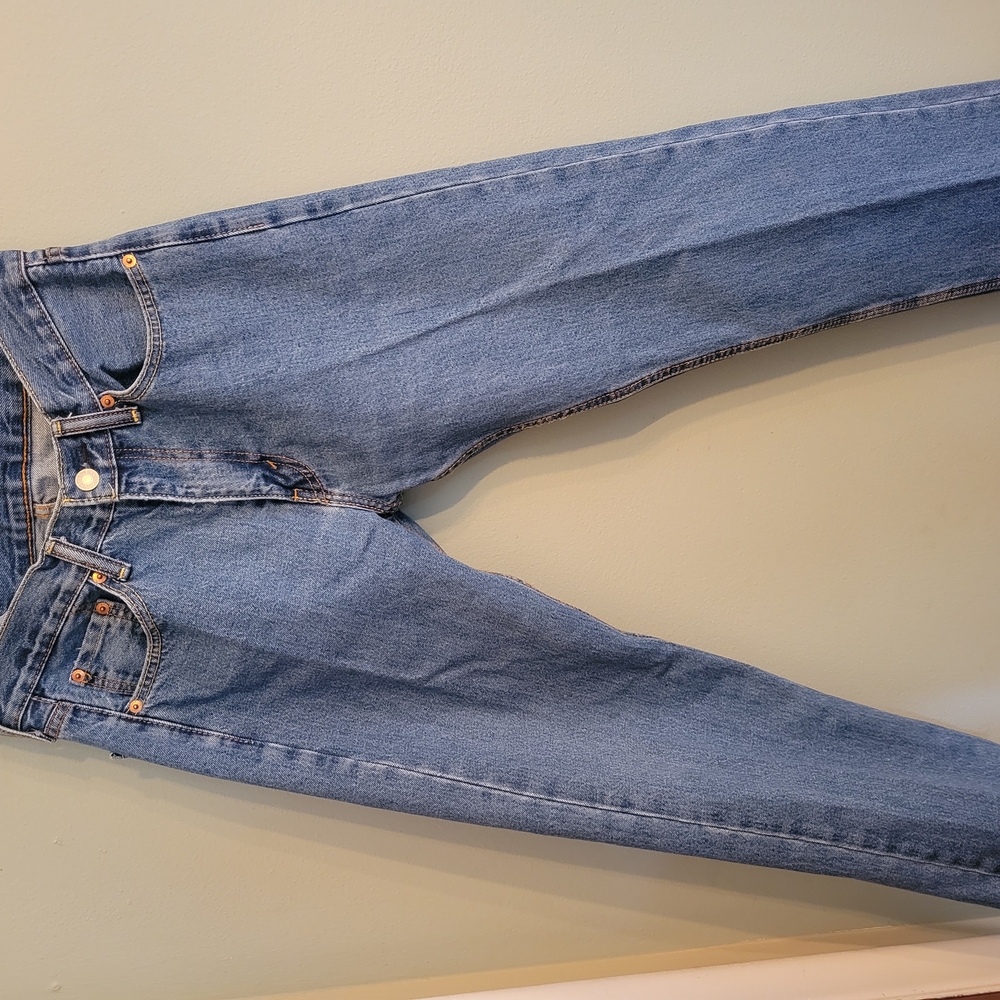 Levi's Blue Denim Jeans with Tan Label